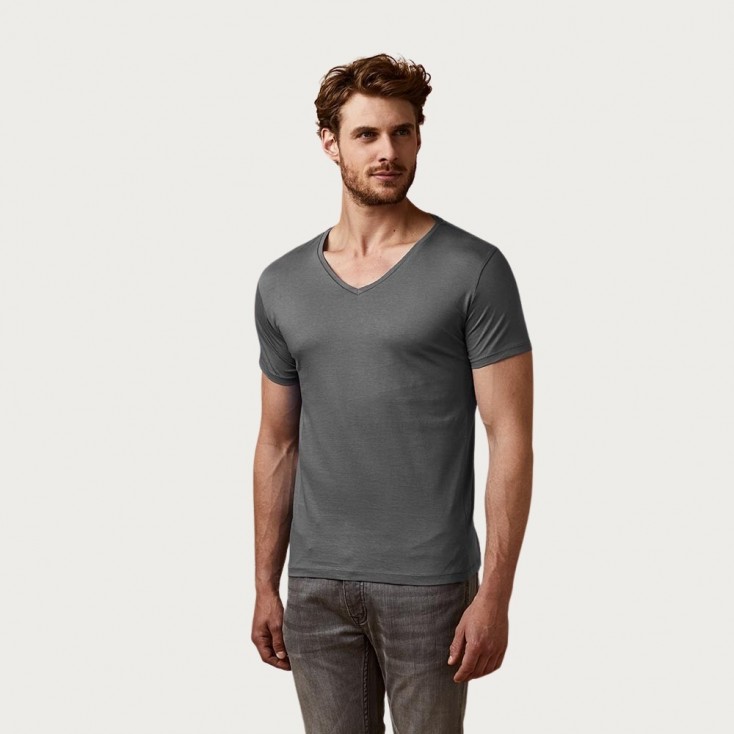 X.O V-Ausschnitt T-Shirt Herren - SG/steel gray (1425_E1_X_L_.jpg)