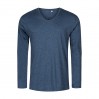 T-shirt manches longues col V grandes tailles Hommes - HN/Heather navy (1460_G1_G_1_.jpg)