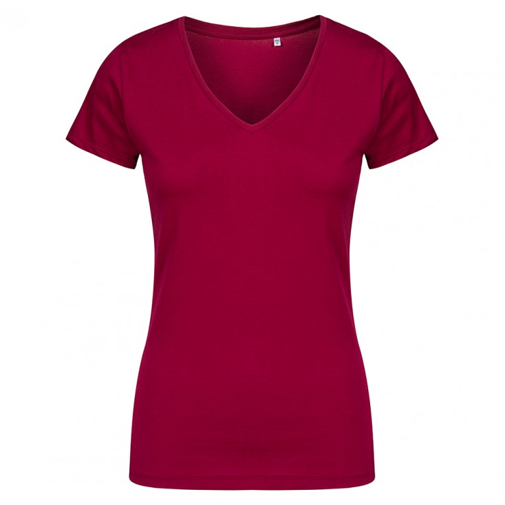X.O V-Ausschnitt T-Shirt Plus Size Frauen - A5/Berry (1525_G1_A_5_.jpg)