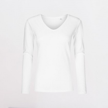 T-shirt manches longues col V Femmes - 00/white (1560_E1_A_A_.jpg)