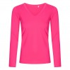 T-shirt manches longues col V Femmes - BE/bright rose (1560_G1_F_P_.jpg)