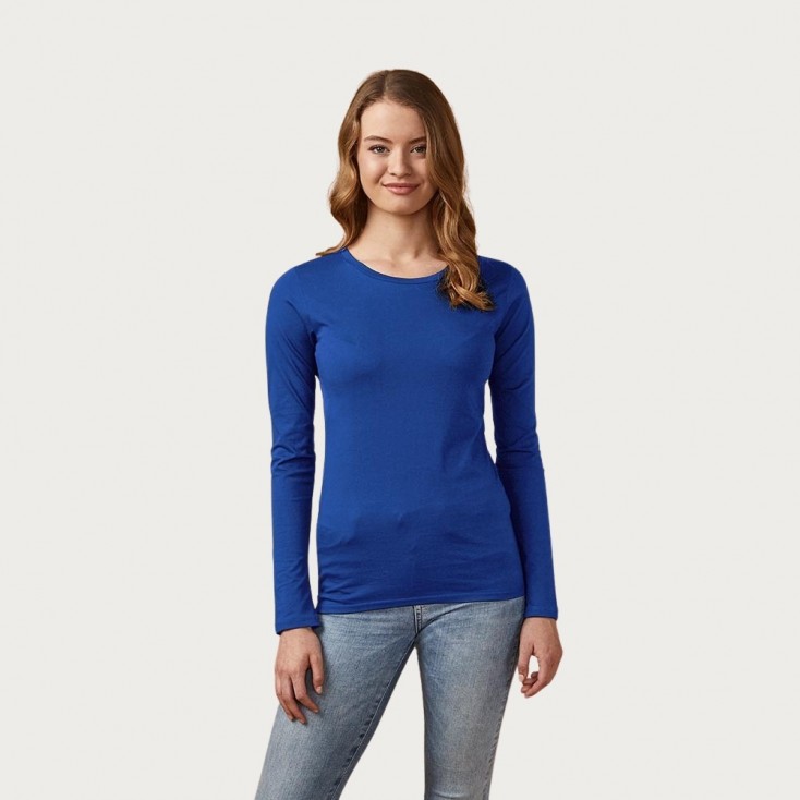 T-shirt manches longues col rond Femmes - AZ/azure blue (1565_E1_A_Z_.jpg)