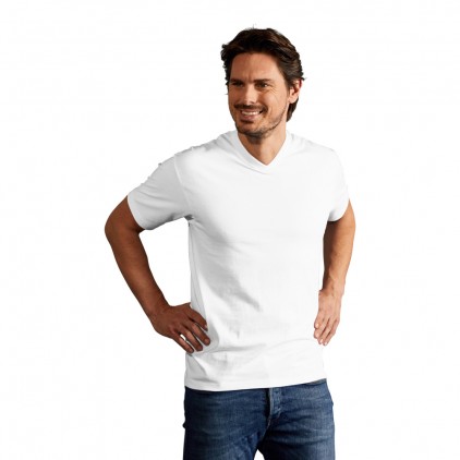 Premium V-Ausschnitt T-Shirt Herren - 00/white (3025_D2_A_A_.jpg)