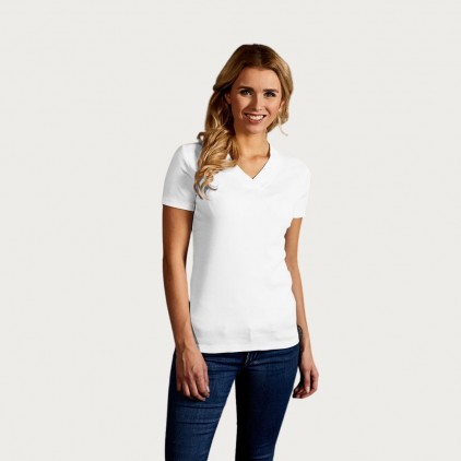 Ripp V-Ausschnitt T-Shirt Damen Sale - 00/white (3051_E1_A_A_.jpg)