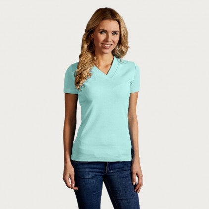 Rib V-Neck T-shirt Women Sale - IM/icy mint (3051_E1_C_V_.jpg)