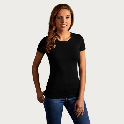 Slim Fit T-shirt Women - 9D/black (3085_E1_G_K_.jpg)