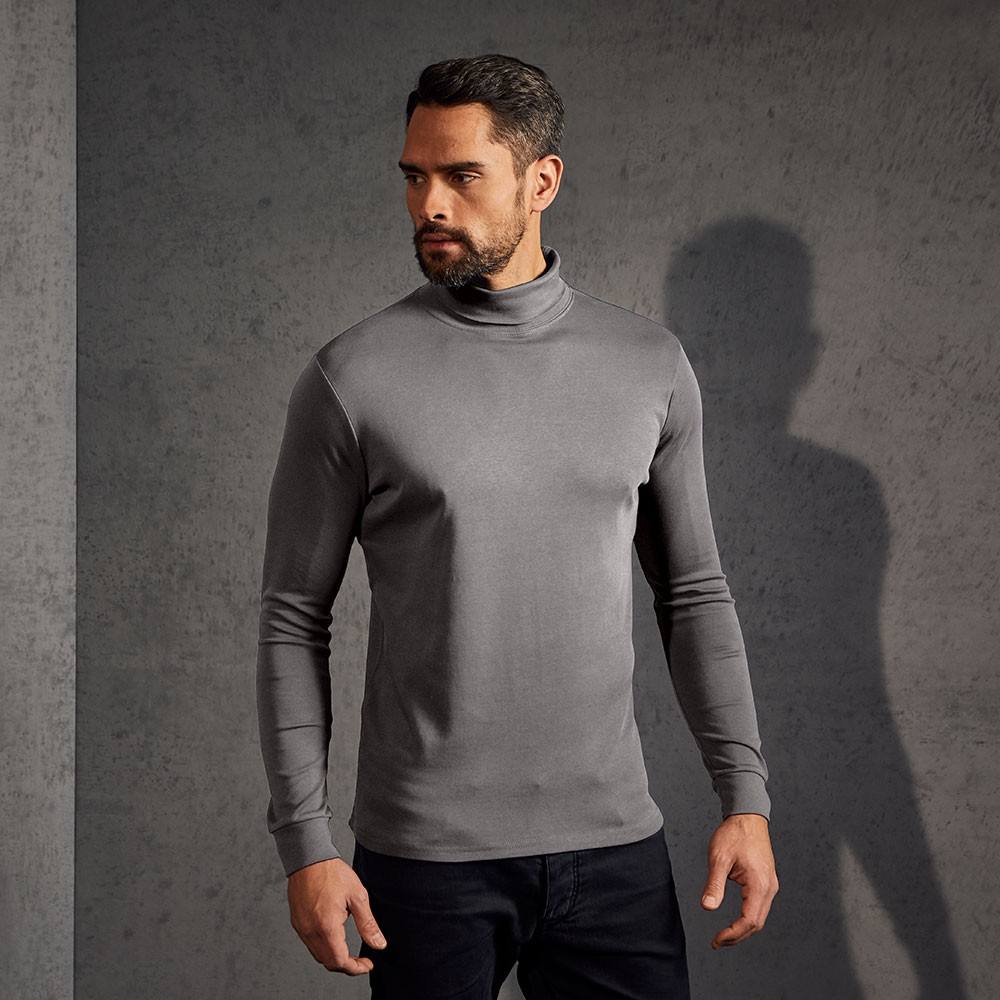 Herren Rollkragenshirt Langarm - Elastischer Basic Pullover Für Business & Freizeit
