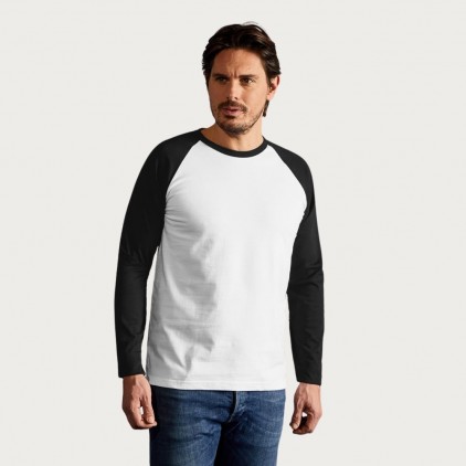 Raglan Baseball Langarmshirt Männer