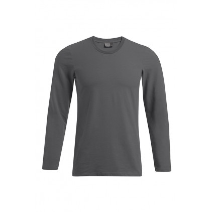 T-shirt slim manches longues grandes tailles Hommes - WG/light grey (4081_G1_G_A_.jpg)