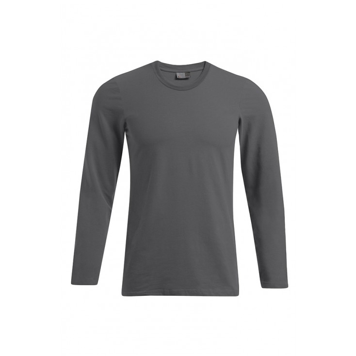 T-shirt slim manches longues grandes tailles Hommes - WG/light grey (4081_G1_G_A_.jpg)