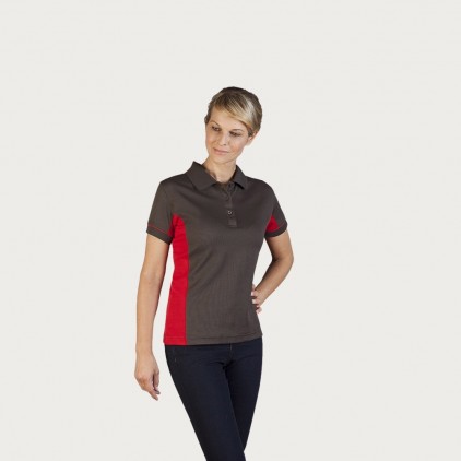 Funktions Kontrast Poloshirt Frauen Sale