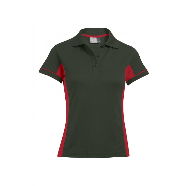 Funktions Kontrast Poloshirt Plus Size Frauen Sale - DF/h.green-red (4525_G1_Y_UE.jpg)