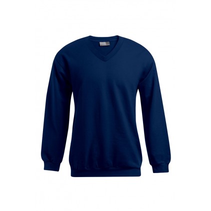 Premium V-Ausschnitt Sweatshirt Plus Size Männer