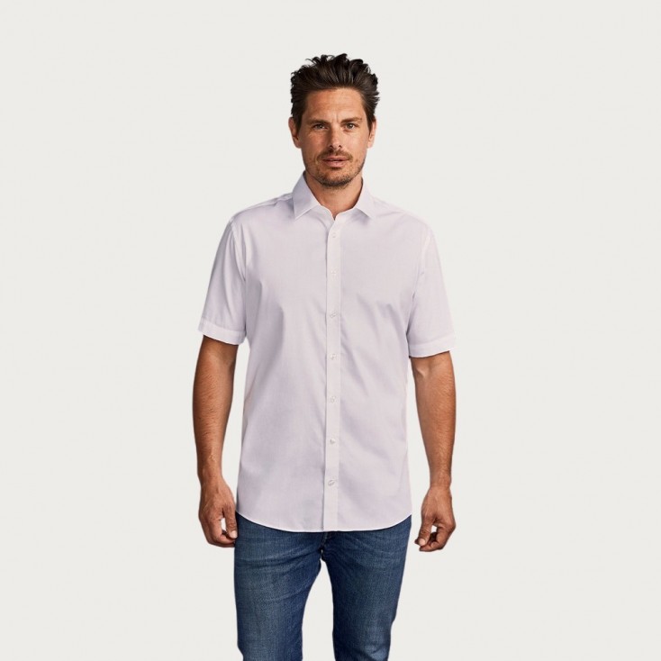 Chemise Oxford Manches Courtes Hommes  - 00/white (6900_E1_A_A_.jpg)