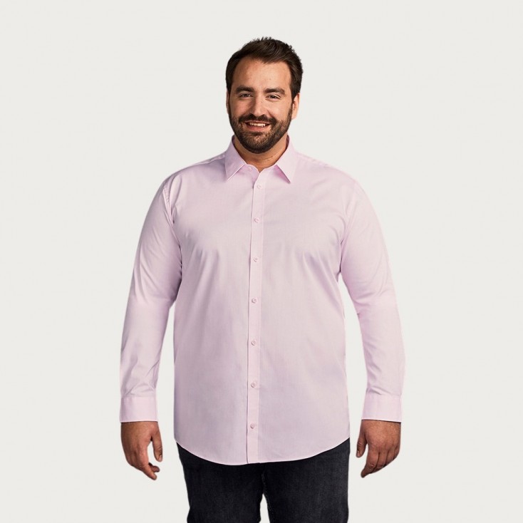 Oxford Longsleeve Shirt Plus Size Men - RO/rosa (6910_L1_E_F_.jpg)