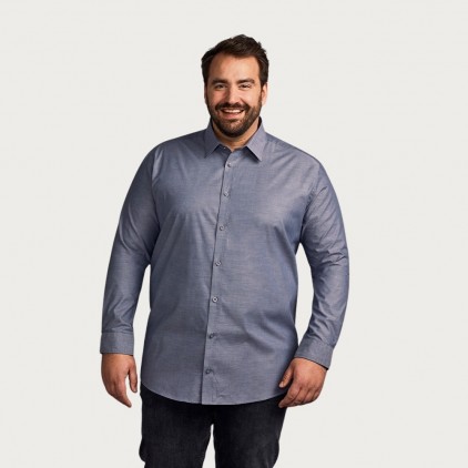 Oxford Longsleeve Shirt Plus Size Men - CA/charcoal (6910_L1_G_L_.jpg)