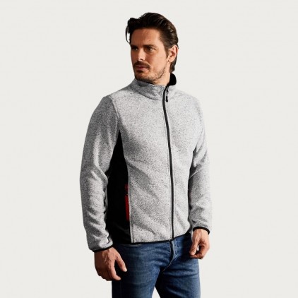 Knit Jacket Workwear Men - HY/heather grey (7700_E1_G_Z_.jpg)
