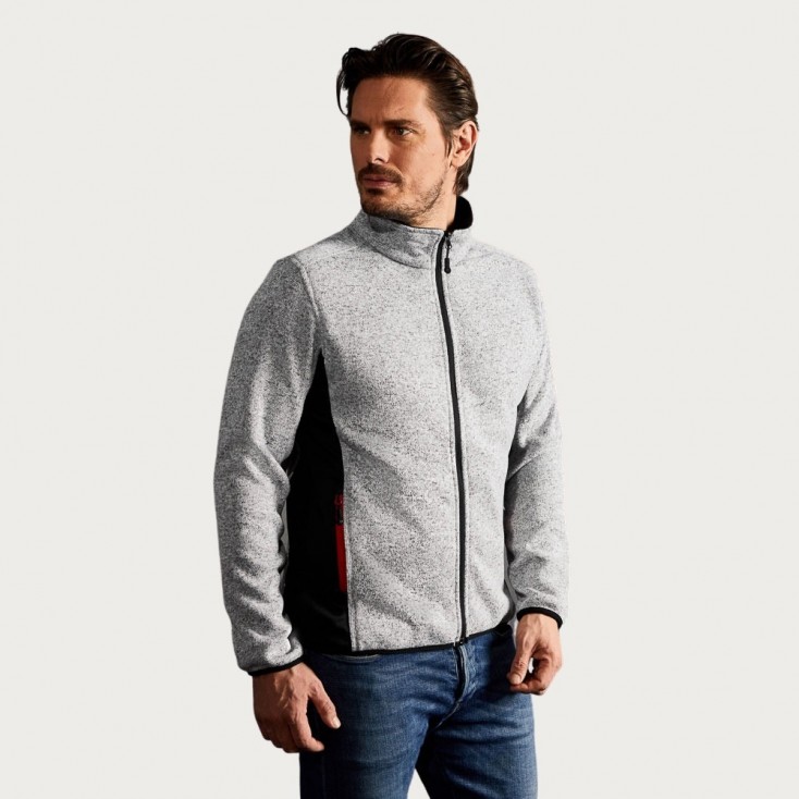 Knit Jacket Workwear Men - HY/heather grey (7700_E1_G_Z_.jpg)