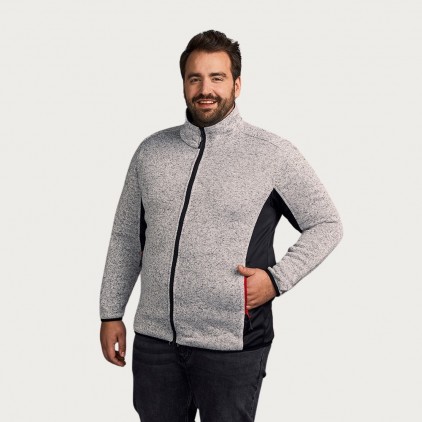 Knit Jacket Workwear Plus Size Men - HY/heather grey (7700_L1_G_Z_.jpg)