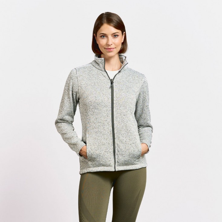 Knit fleece Jacket C+ Women - HY/heather grey (7725_E1_G_Z_.jpg)