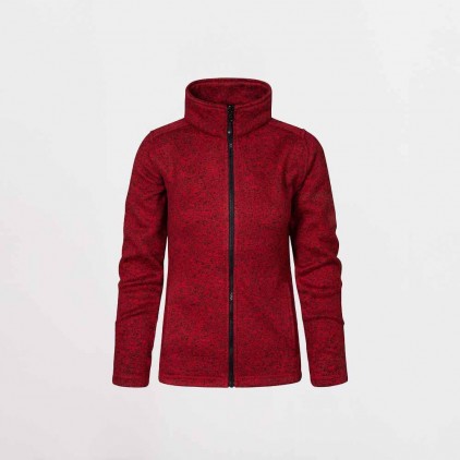 Knit fleece Jacket C+ Plus Size Women - H3/heather red (7725_L1_Q_K_.jpg)