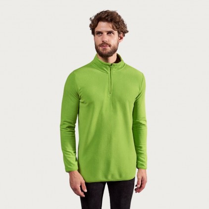Recycled Fleece Troyer Sweatshirt Herren - LG/lime green (7921_E1_C___.jpg)