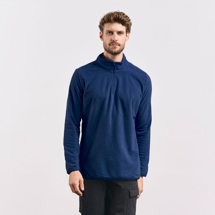 Sweatshirt col camionneur en polaire recyclée Hommes - FN/french navy (7921_E1_D_J_.jpg)