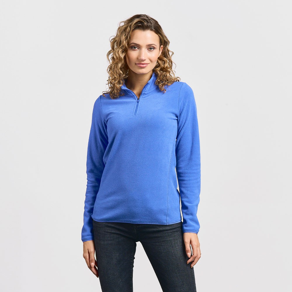 Recycled Fleece Troyer Sweatshirt Frauen