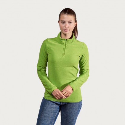 Recycled Fleece Troyer Sweatshirt Damen - LG/lime green (7925_E1_C___.jpg)