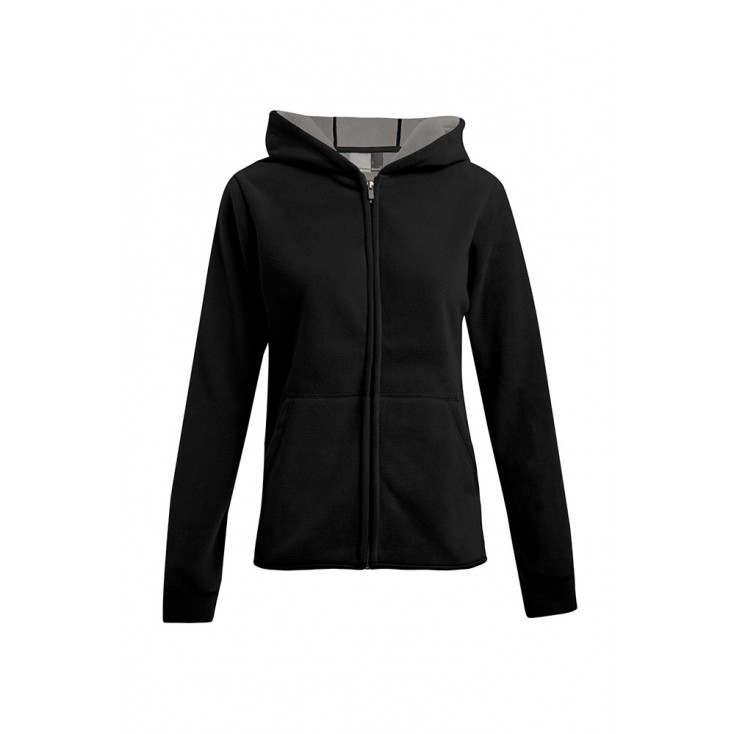 Veste polaire capuche zippé grande taille Femmes promotion - BL/black-light grey (7981_G1_I_B_.jpg)