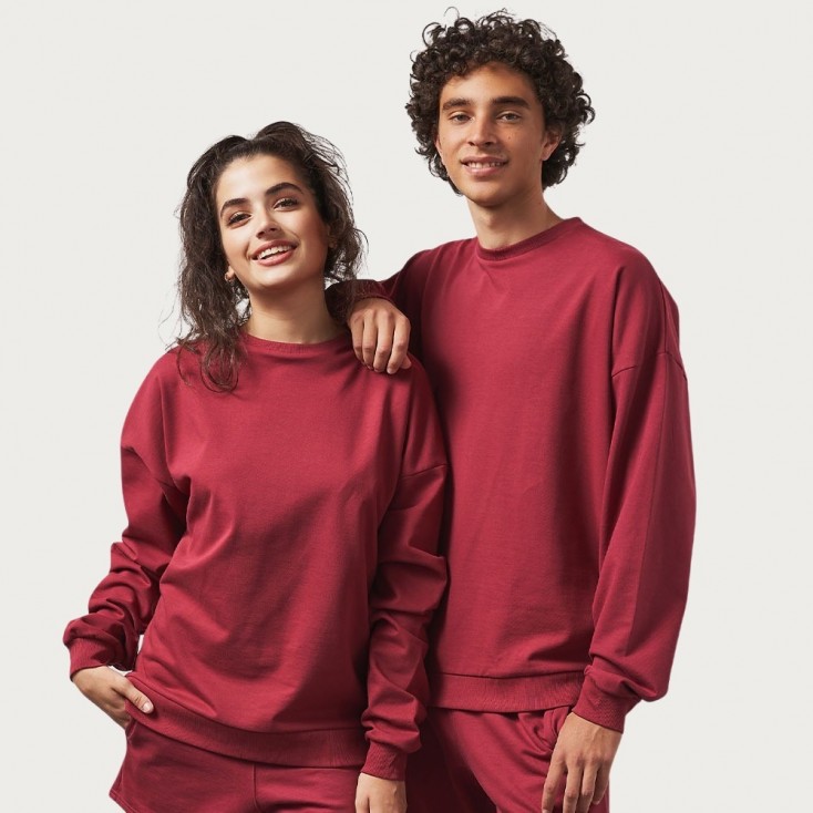 Oversized Sweatshirt Unisex - BY/burgundy (CS-6600_E1_F_M_.jpg)