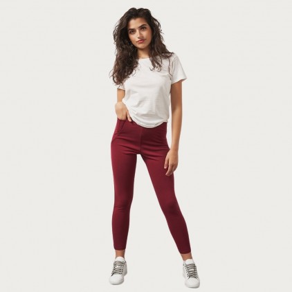 Highwaist Leggings Pocket Women - BY/burgundy (CS-7100_E1_F_M_.jpg)