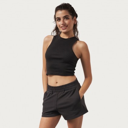 Highwaist Sweatshorts Frauen - 9D/black (CS-7505_E1_G_K_.jpg)