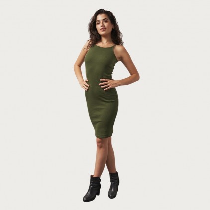 Rib Bodycon Dress Women