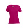 Rib V-Neck T-shirt Plus Size Women - BE/bright rose (3051_G1_F_P_.jpg)