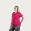 Rib V-Neck T-shirt Plus Size Women - BE/bright rose (3051_L1_F_P_.jpg)