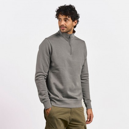 Sweatshirt col camionneur unisexe avec poches