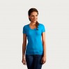 Slim-Fit V-Ausschnitt T-Shirt Frauen - 46/turquoise (3086_E1_D_B_.jpg)