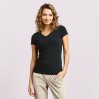 Slim-Fit V-Ausschnitt T-Shirt Frauen - 9D/black (3086_E1_G_K_.jpg)