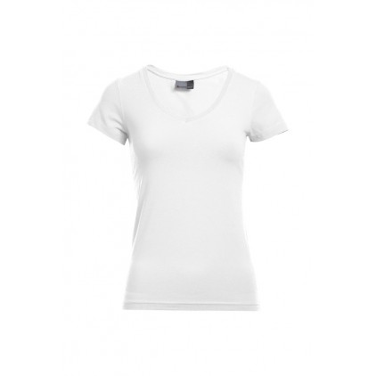 Slim-Fit V-Ausschnitt T-Shirt Plus Size Frauen