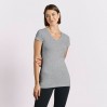 Slim Fit V-Neck T-shirt "long" Women - 03/sports grey (3087_E1_G_E_.jpg)