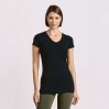 Slim Fit V-Neck T-shirt "long" Women - 9D/black (3087_E1_G_K_.jpg)