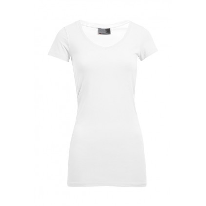 Slim Fit V-Neck T-shirt "long" Plus Size Women - 00/white (3087_G1_A_A_.jpg)