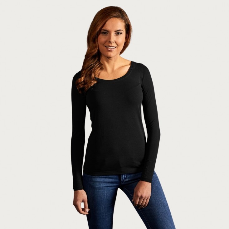 T-shirt slim manches longues Femmes - 9D/black (4085_E1_G_K_.jpg)