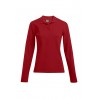 Heavy Longsleeve Polo shirt Women - 36/fire red (4605_G1_F_D_.jpg)