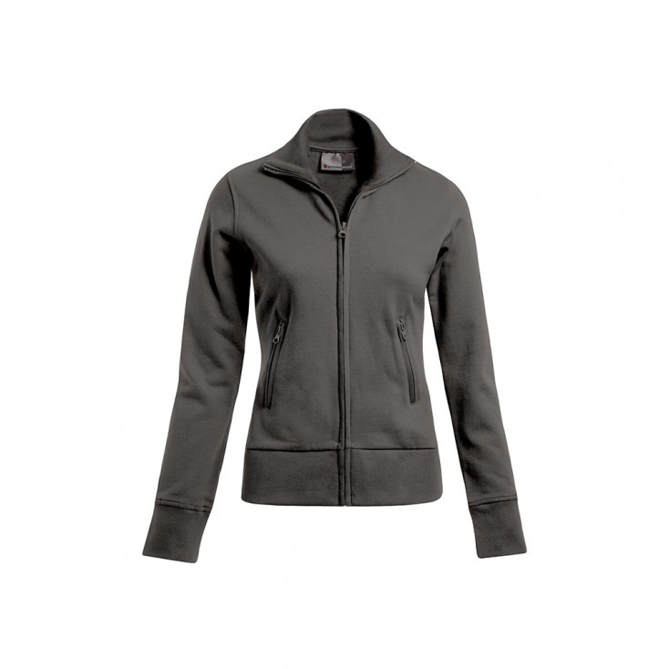 Stehkragen Zip Jacke Plus Size Frauen - SG/steel gray (5295_G1_X_L_.jpg)