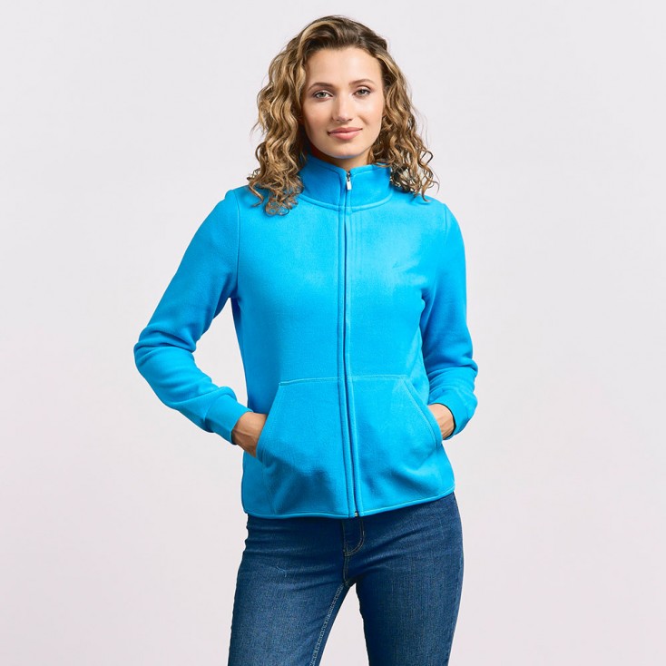 Double Fleece Jacket Women - 4G/turquoise-li.grey (7985_E1_L_1_.jpg)