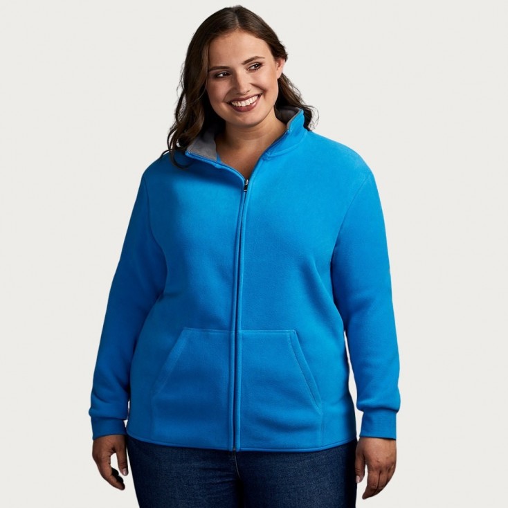 Doppel-Fleece Jacke Plus Size Frauen