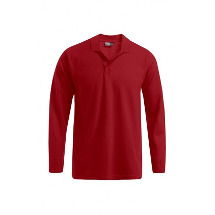 Heavy Langarm-Poloshirt Männer - 36/fire red (4600_G1_F_D_.jpg)