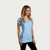 Slim Fit V-Neck T-shirt "long" Women Sale - AB/alaskan blue (3087_E1_D_S_.jpg)